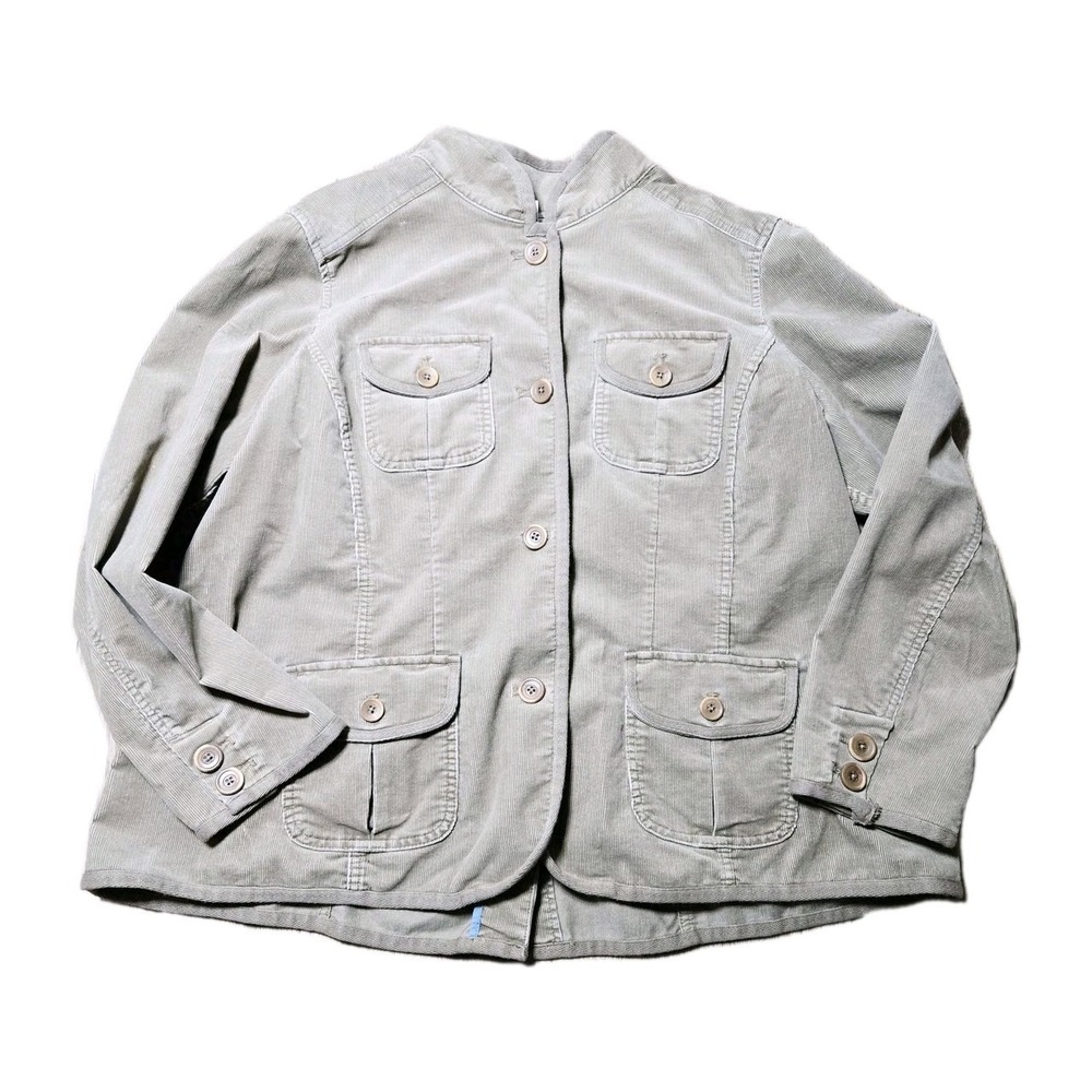 LL Bean‎ WM Plus 2X-Reg Brown Corduroy Blazer Jacket